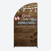 Lofaris Bows Or Arrows Wood Light Baby Shower Half Moon Arch Backdrop